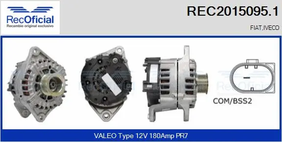 Alternateur RECOFICIAL REC2015095.1
