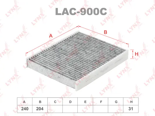 Filtre, air de l'habitacle LYNXAUTO LAC-900C