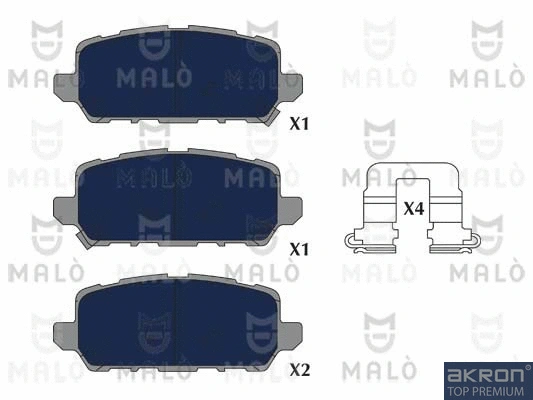 Kit de plaquettes de frein, frein à disque AKRON-MALÒ 1051285