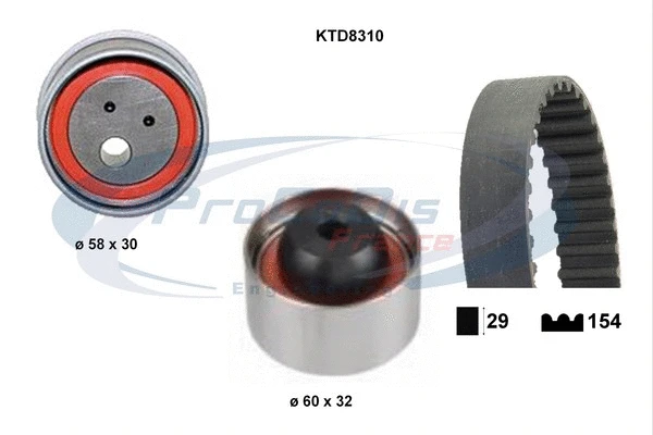Kit de courroie crantée PROCODIS FRANCE KTD8310