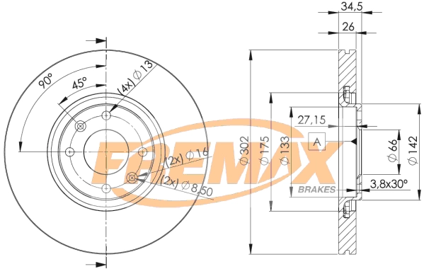 Disque de frein FREMAX BD-4698