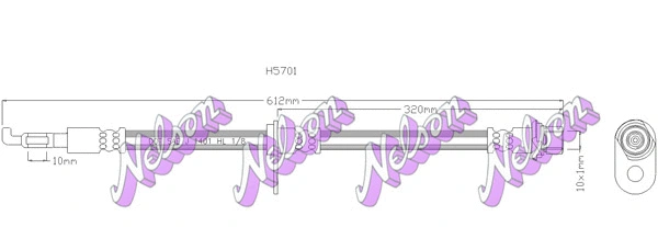 Flexible de frein KAWE H5701
