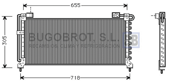 Condenseur, climatisation BUGOBROT 62-SU5027