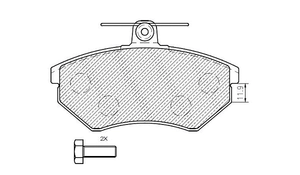 Kit de plaquettes de frein, frein à disque KLAXCAR FRANCE 24841z