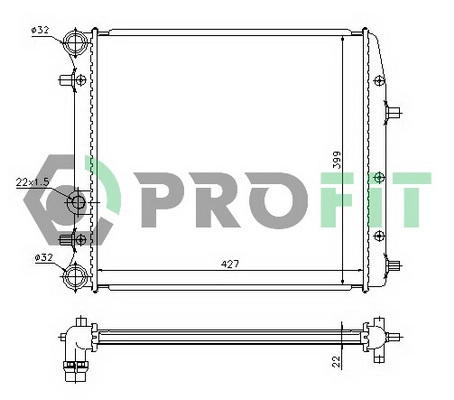 Radiateur, refroidissement du moteur PROFIT PR 6402A1
