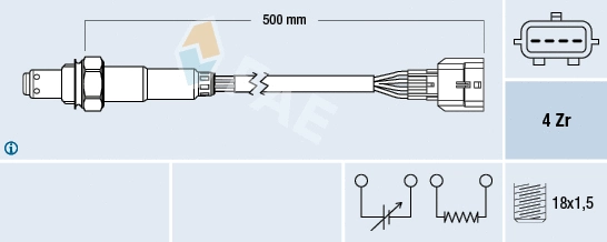 Sonde lambda FAE 77582
