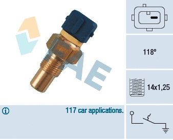 Contact thermique, voyant avertisseur de liquide de refroid. FAE 35290