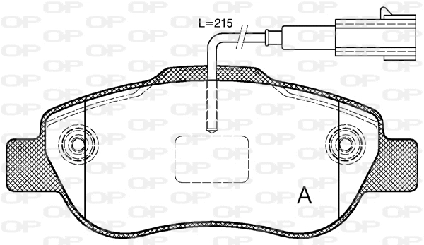 Kit de plaquettes de frein, frein à disque OPEN PARTS BPA1100.11