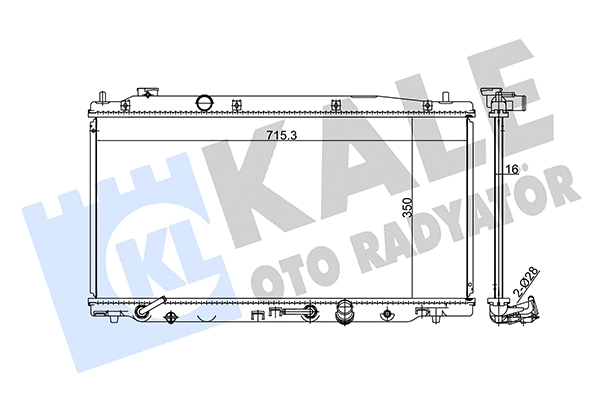 Radiateur, refroidissement du moteur KALE OTO RADYATÖR 384000