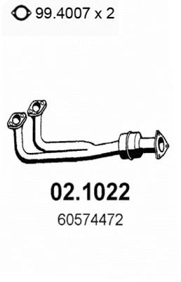 Tuyau d'échappement ASSO 02.1022