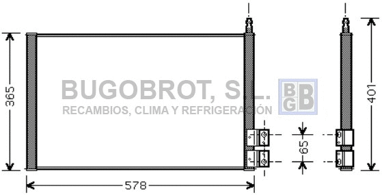 Condenseur, climatisation BUGOBROT 62-FD5328