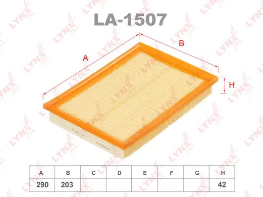 Filtre à air LYNXAUTO LA-1507