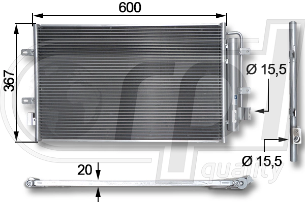 Condenseur, climatisation RPL QUALITY APCDIV5009