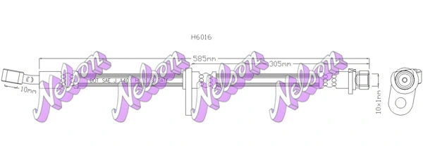 Flexible de frein KAWE H6016
