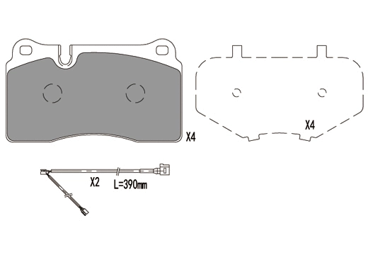 Kit de plaquettes de frein, frein à disque KLAXCAR FRANCE 24093z