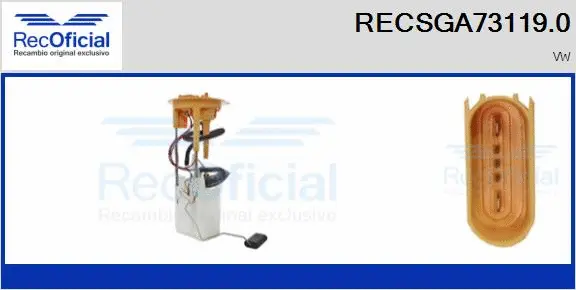 unité d'alimentation de carburant RECOFICIAL RECSGA73119.0