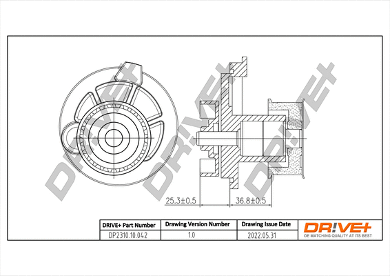 Pompe à eau, refroidissement du moteur Dr!ve+ DP2310.10.042