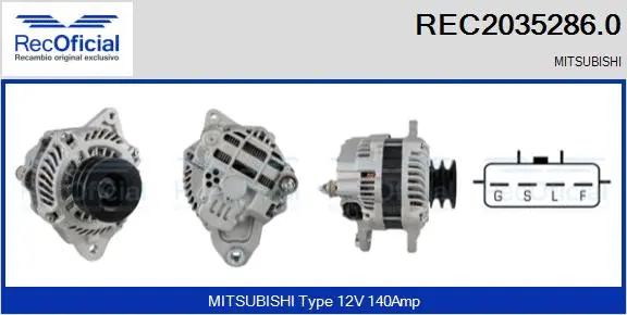 Alternateur RECOFICIAL REC2035286.0