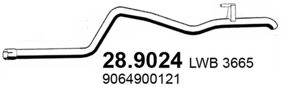 Tuyau d'échappement ASSO 28.9024