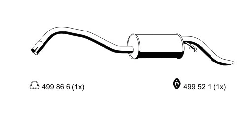 Silencieux arrière ERNST 312189