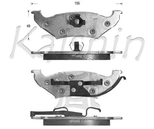 Kit de plaquettes de frein, frein à disque KAISHIN FK10030