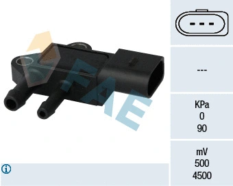 Capteur, pression des gaz échappement FAE 16101