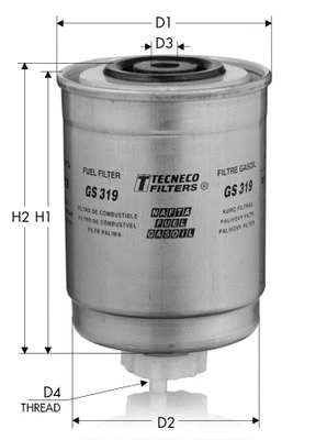 Filtre à carburant TECNECO FILTERS GS319