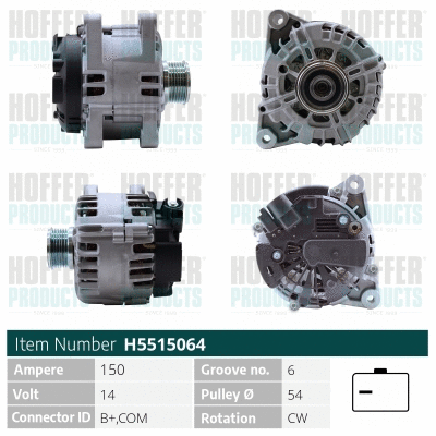 Alternateur HOFFER H5515064