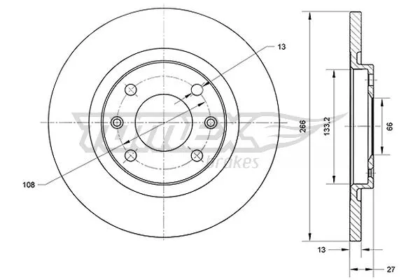 Disque de frein TOMEX Brakes TX 70-94