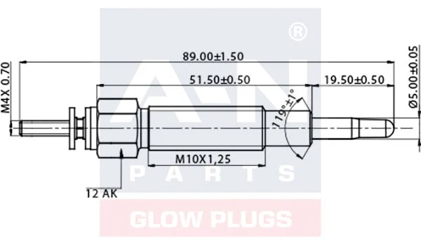 Bougie de préchauffage A-N PARTS A-N084171