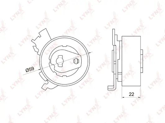 Poulie de tension, courroie crantée LYNXAUTO PB-1048
