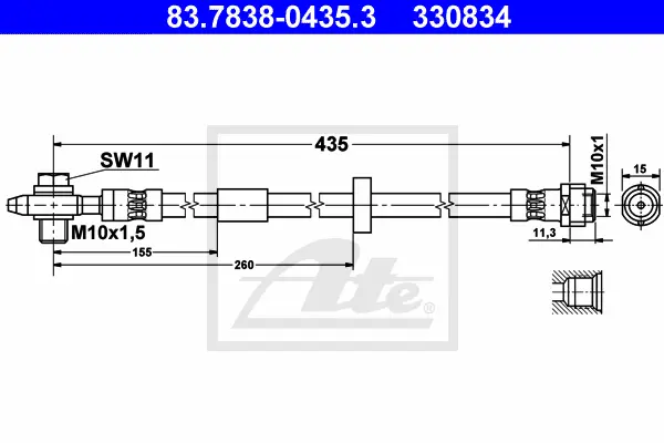 Flexible de frein ATE-APAC 83.7838-0435.3