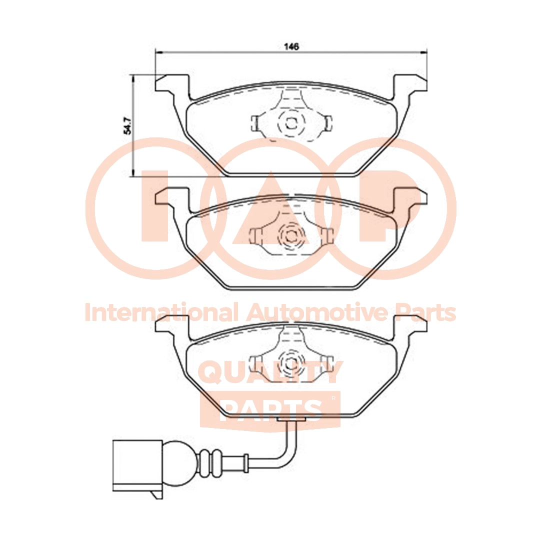 Kit de plaquettes de frein, frein à disque IAP QUALITY PARTS 704-50041
