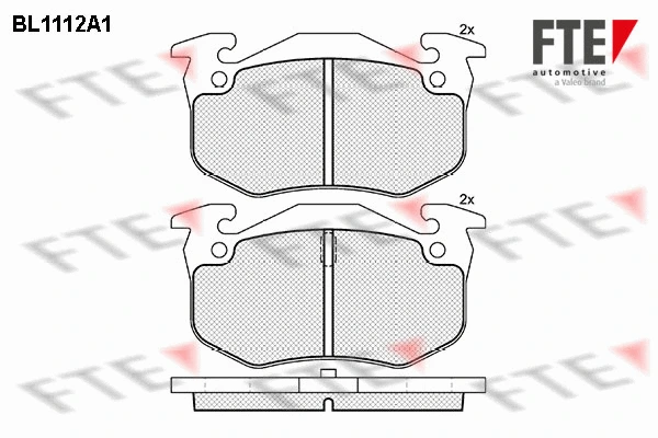 Kit de plaquettes de frein, frein à disque FTE 9010029