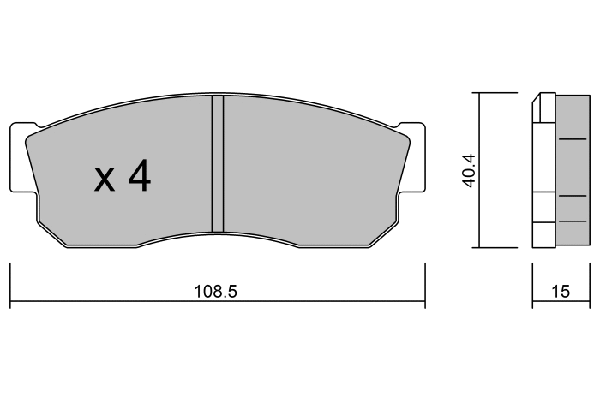 Kit de plaquettes de frein, frein à disque AISIN BPSB-1901