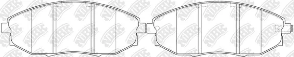 Kit de plaquettes de frein, frein à disque NiBK PN0380