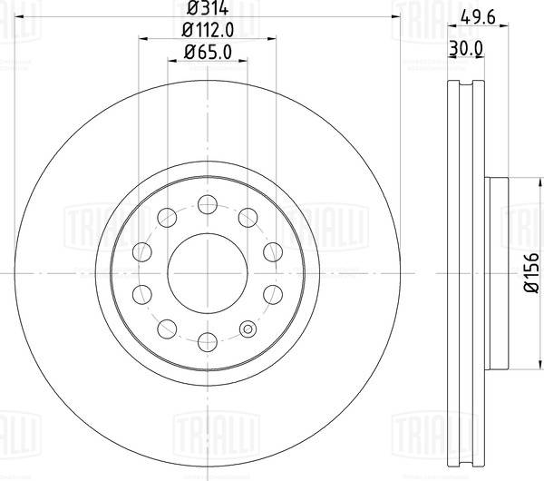 Disque de frein TRIALLI DF 185115