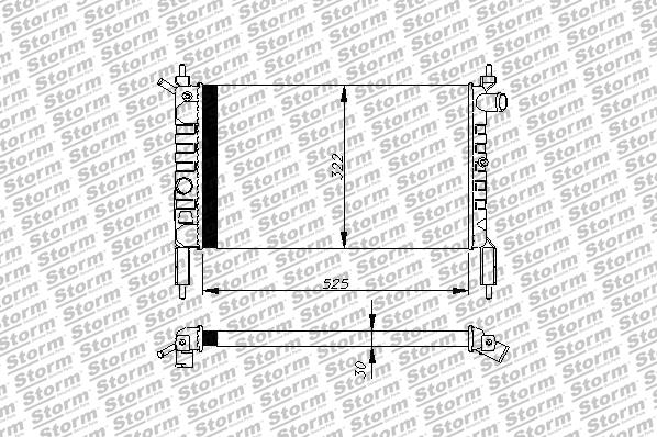 Radiateur, refroidissement du moteur STORM QUALITY PARTS 65006