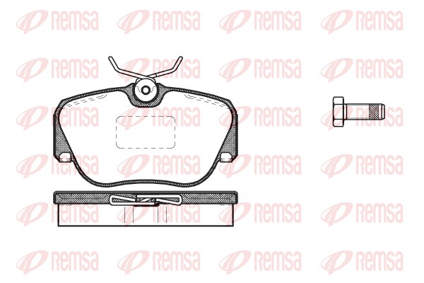 Kit de plaquettes de frein, frein à disque REMSA 0284.00