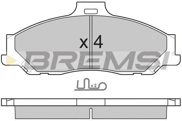 Kit de plaquettes de frein, frein à disque BREMSI BP2905