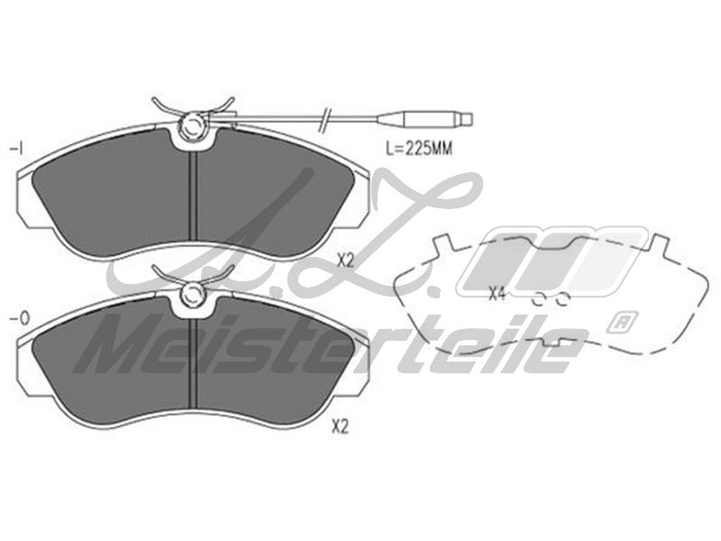 Kit de plaquettes de frein, frein à disque A.Z. Meisterteile AZMT-44-022-1539