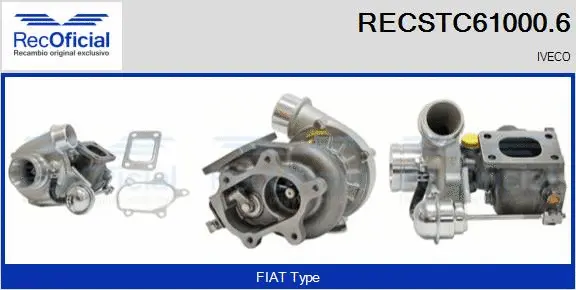 Turbocompresseur, suralimentation RECOFICIAL RECSTC61000.6