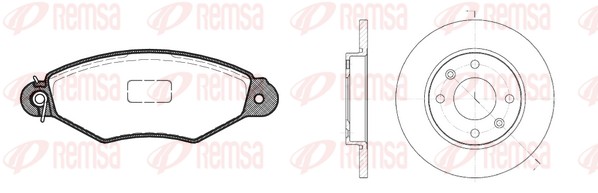 Kit de freins, frein à disques REMSA 8643.00