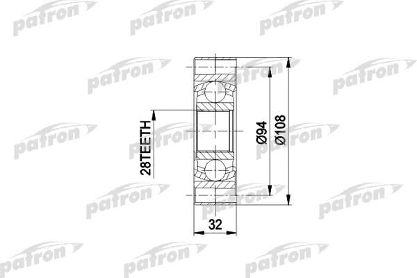Jeu de joints, arbre de transmission PATRON PCV3014