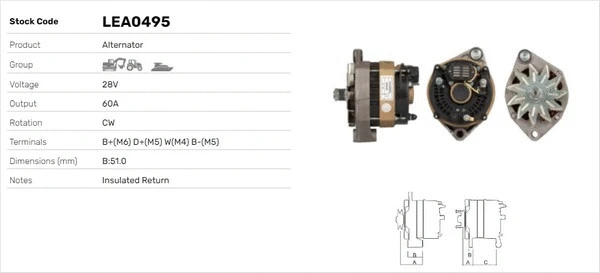 Alternateur LUSA LEA0495