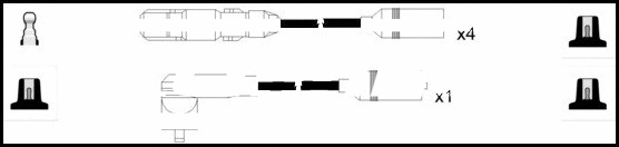 Kit de câbles d'allumage LEMARK HOES560