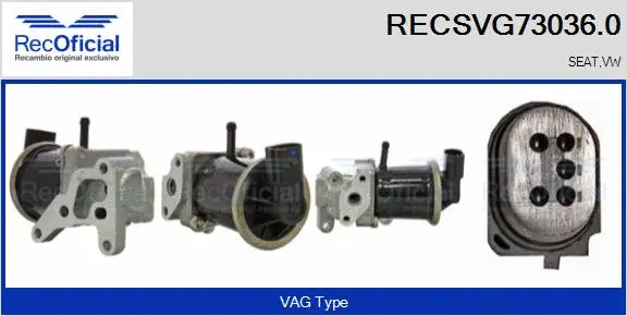 Vanne EGR RECOFICIAL RECSVG73036.0