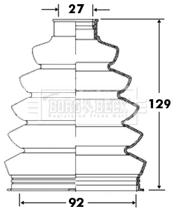 Jeu de joints-soufflets, arbre de commande BORG & BECK BCB2371