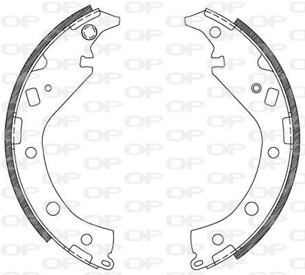 Jeu de mâchoires de frein OPEN PARTS BSA2116.00