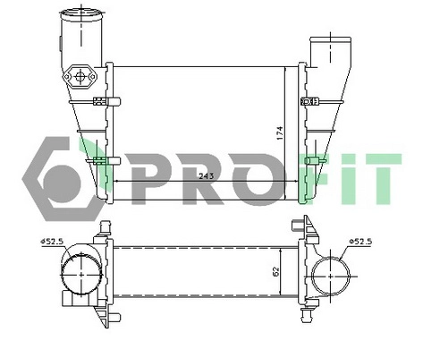 Refroidisseur d'air de suralimentation PROFIT PR 9539T1